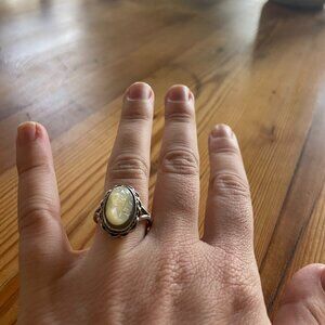 Authentic Cameo Ring in Silver Setting (10.5)